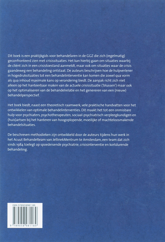 Praktijkboek crisisinterventie achterkant