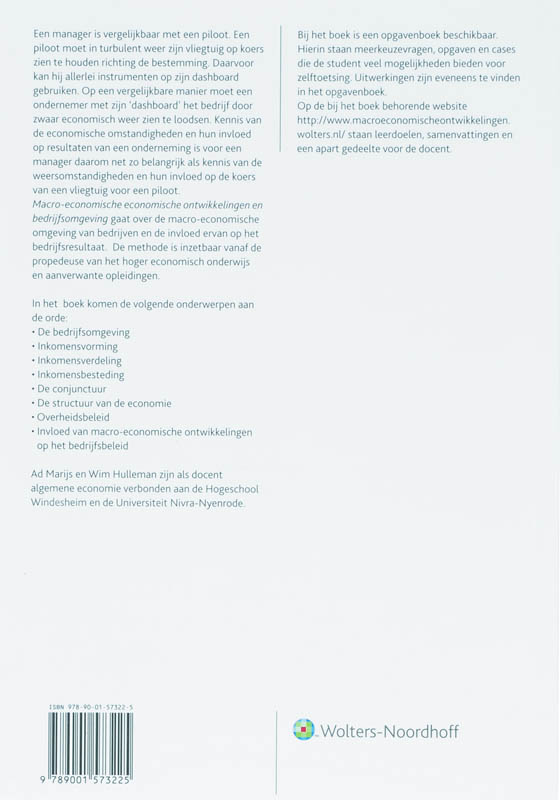Macro-economische ontwikkelingen en bedrijfsomgeving - hoofdboek Macro-economische ontwikkelingen en bedrijfsomgeving - hoofdboek achterkant