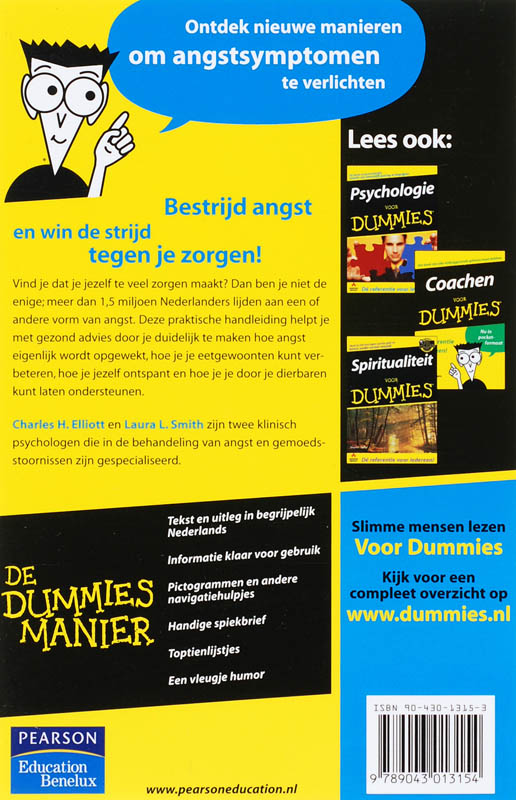 Angst overwinnen voor Dummies / Voor Dummies achterkant