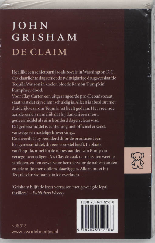 De claim / Zwarte beertjes / 3283 achterkant