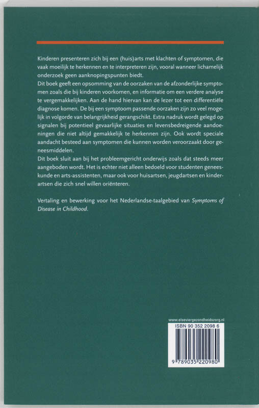 Symptoomherkenning bij kinderen achterkant