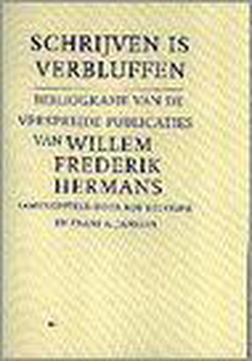 Schrijven is verbluffen