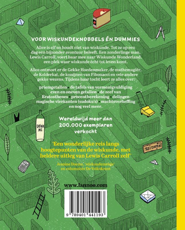 Alice in wiskunde wonderland achterkant