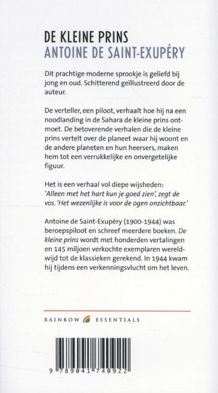 De kleine prins / Rainbow essentials / 84 achterkant