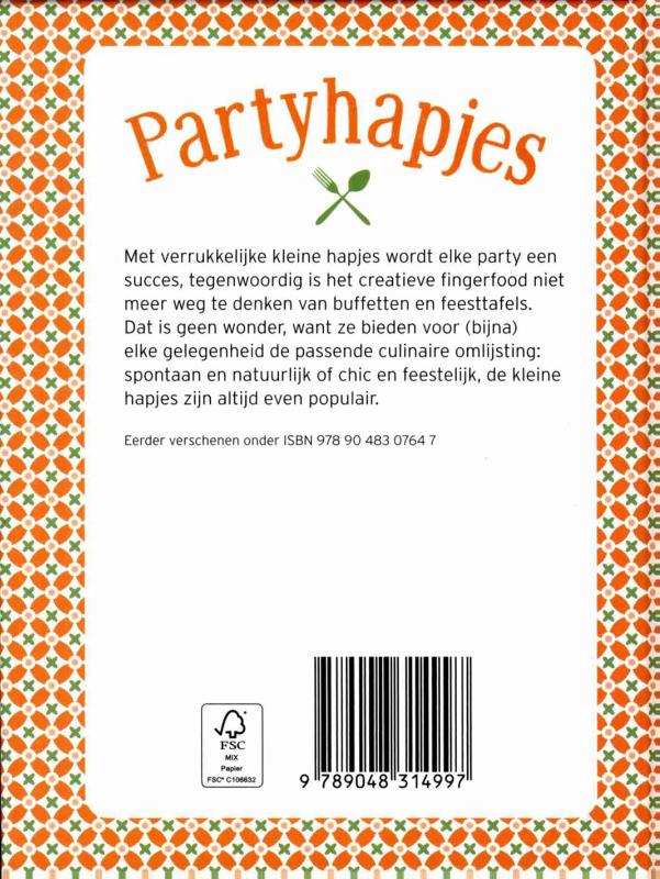 Partyhapjes / Mini Kookboekje achterkant