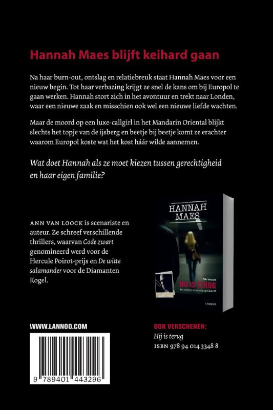 Bloed kruipt / Hannah Maes achterkant