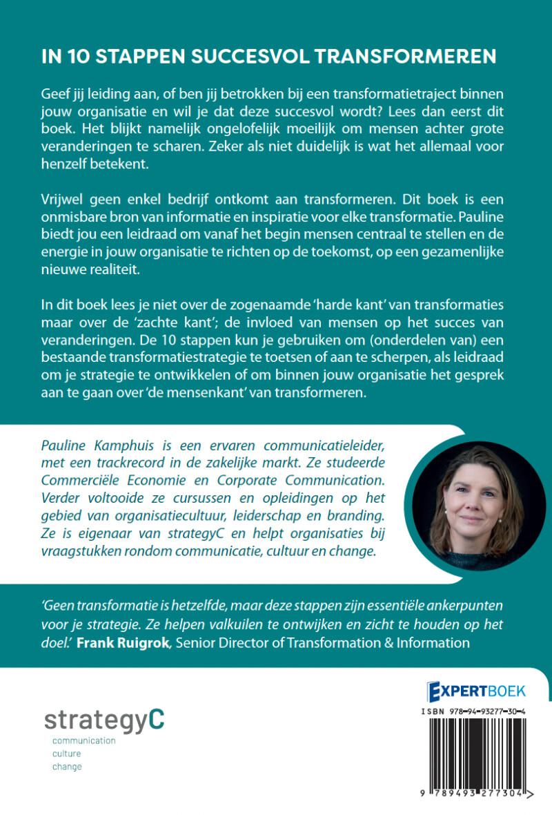 In 10 stappen succesvol transformeren / In 10 stappen achterkant