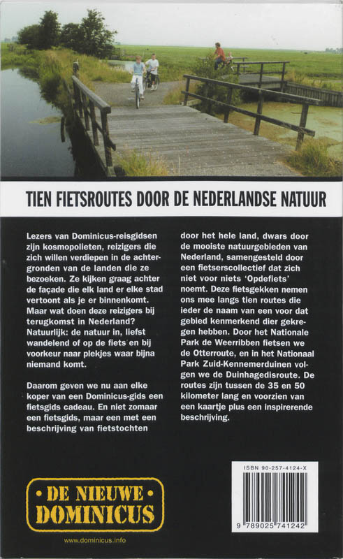 Tien fietsroutes door de Nederlandse natuur / Dominicus achterkant