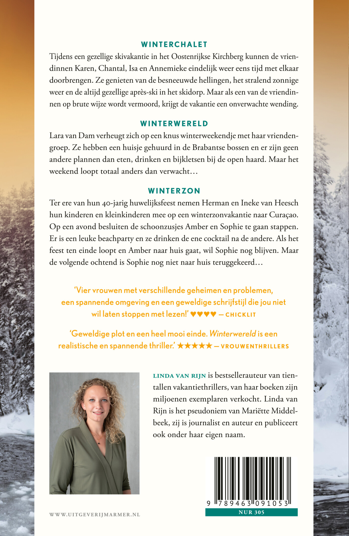 Winterchalet, Winterzon en Winterwereld achterkant