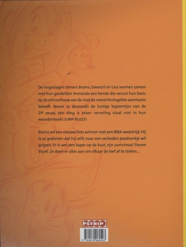 Zwijgen en trappen! / Jump / 1 achterkant