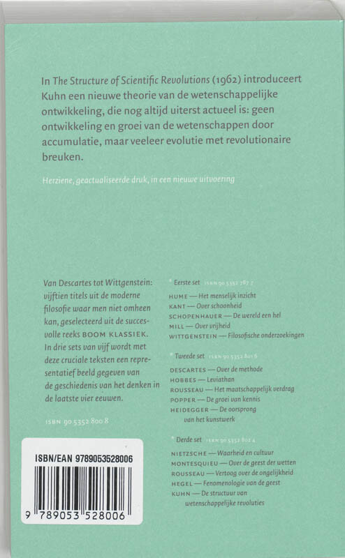 Boom klassiek De structuur van wetenschappelijke revoluties / Boom klassiek achterkant