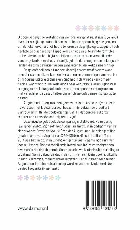 Als een wachtwoord / Augustinus uitgaven Als een wachtwoord / Augustinus uitgaven achterkant