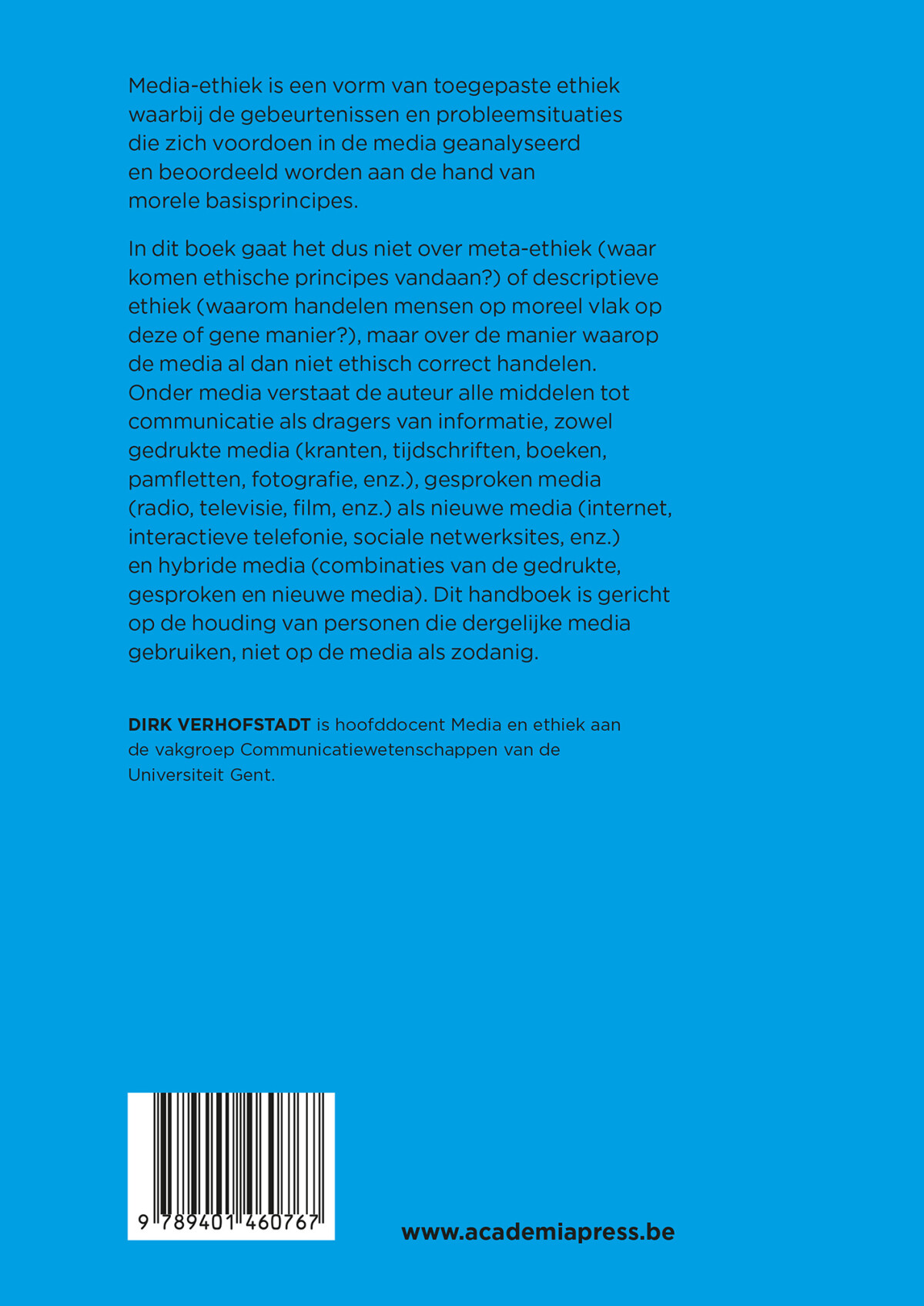 Media en ethiek / Campus handboek achterkant