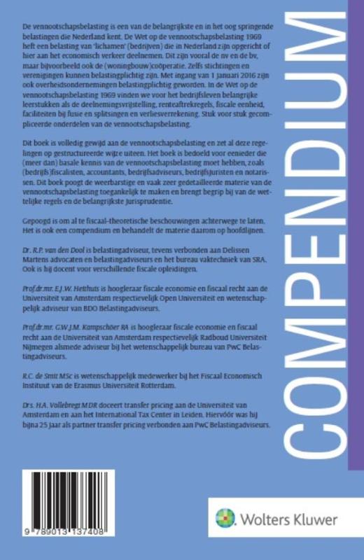Compendium Vennootschapsbelasting achterkant