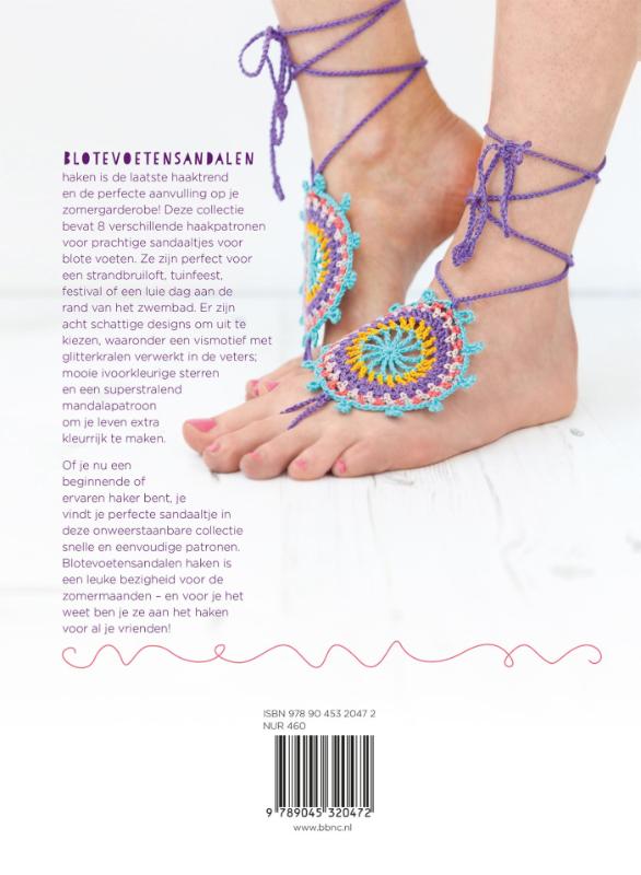 Blotevoetensandalen haken achterkant
