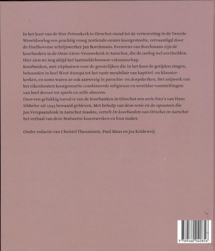 De koorbanken van Oirschot en Aarschot / Nijmeegse kunsthistorische studies / 20 achterkant