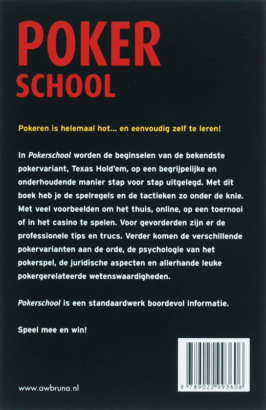 Pokerschool achterkant