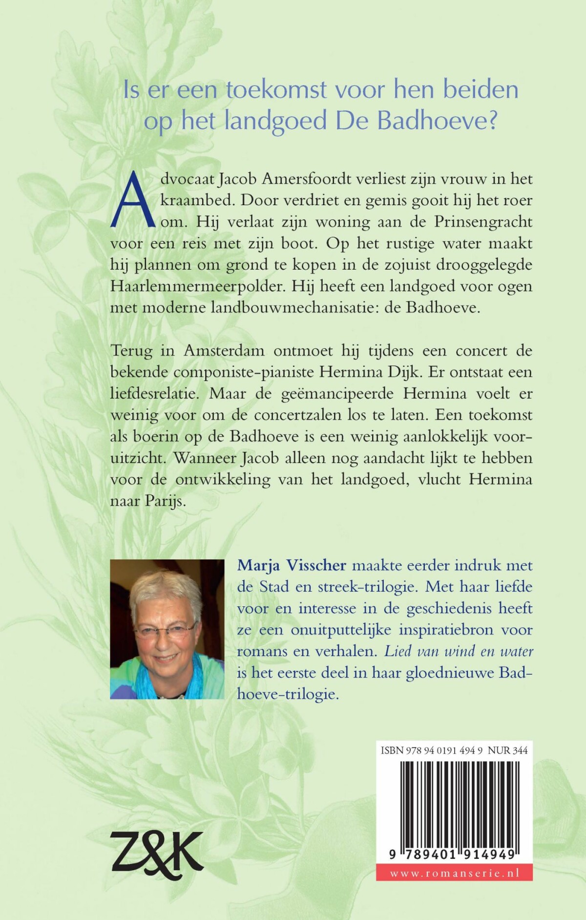 Lied van wind en water / De Badhoeve trilogie / 1 achterkant