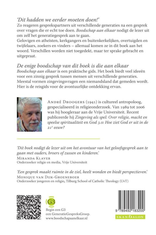 Boodschap aan elkaar achterkant