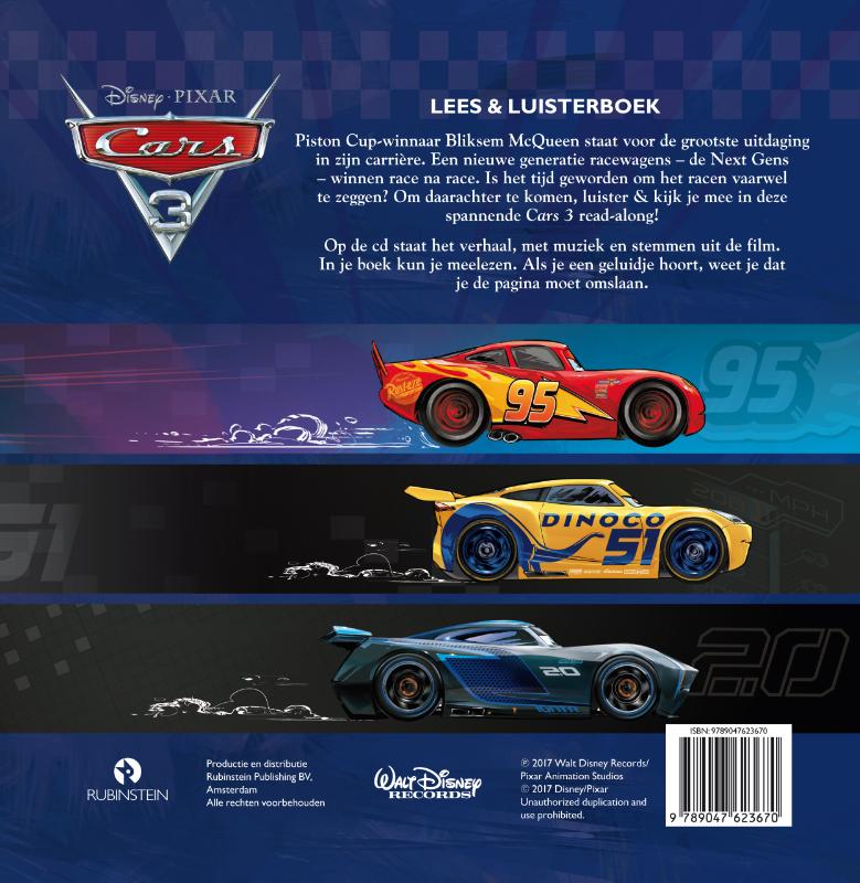 Cars 3 Lees & luisterboek / Disney Pixar Cars / 3 Cars 3 Lees & luisterboek / Disney Pixar Cars / 3 achterkant