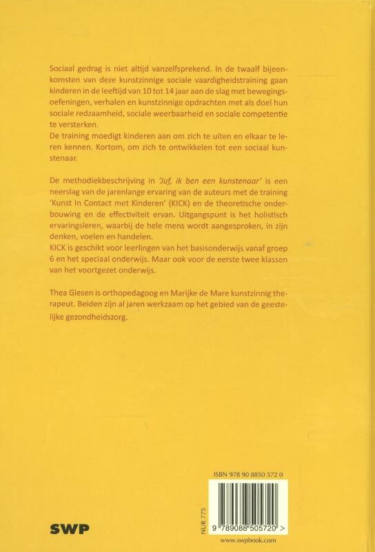 Juf, ik ben een kunstenaar achterkant