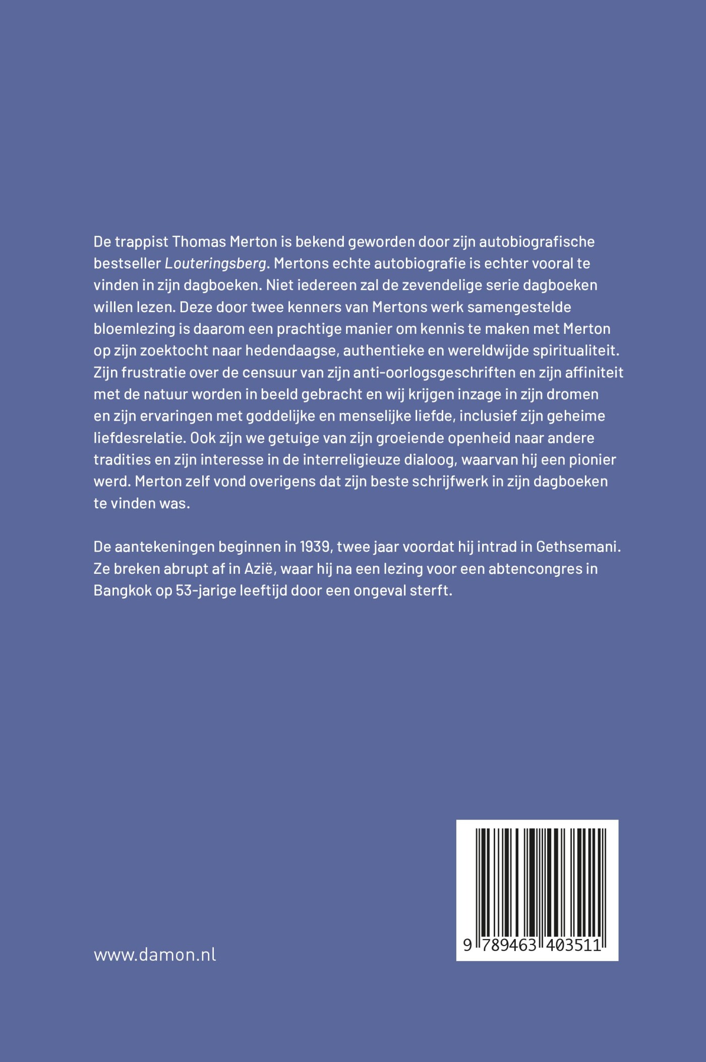 De mens achter de monnik achterkant