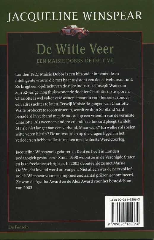De witte veer / Een Maisie Dobbs-detective De witte veer / Een Maisie Dobbs-detective achterkant