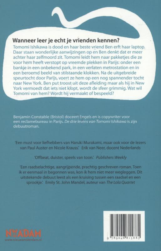 De drie levens van Tomomi Ishikawa achterkant