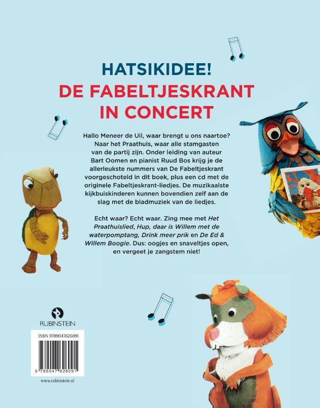 HATSiKIDEE! De Fabeltjeskrant in Concert achterkant