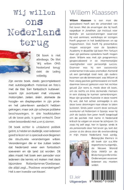 Wij willen ons Nederland terug achterkant