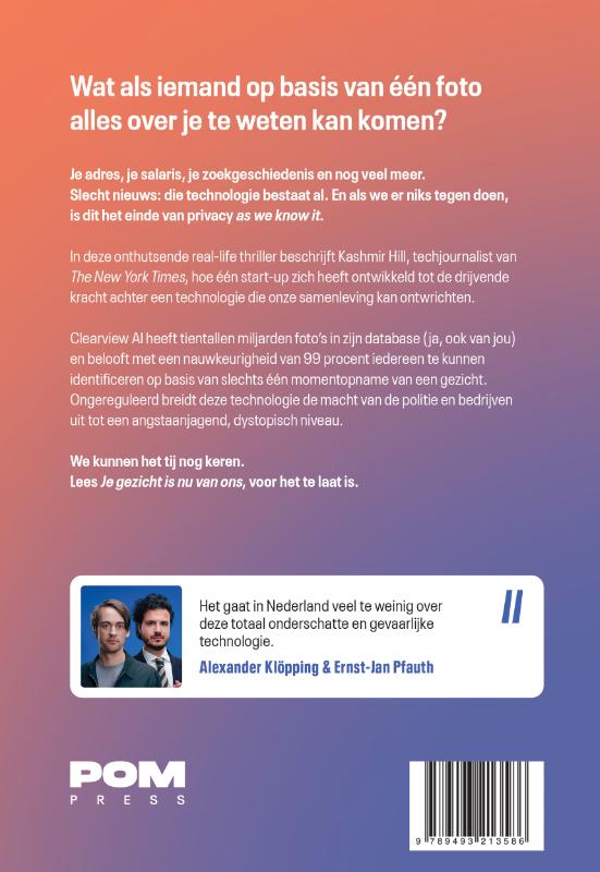 Je gezicht is nu van ons achterkant