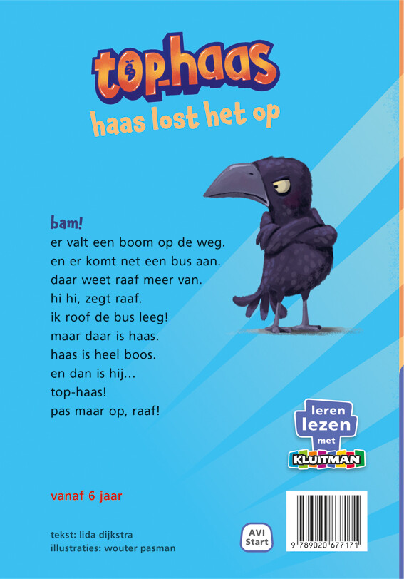 top-haas. haas lost het op / Leren lezen met Kluitman achterkant