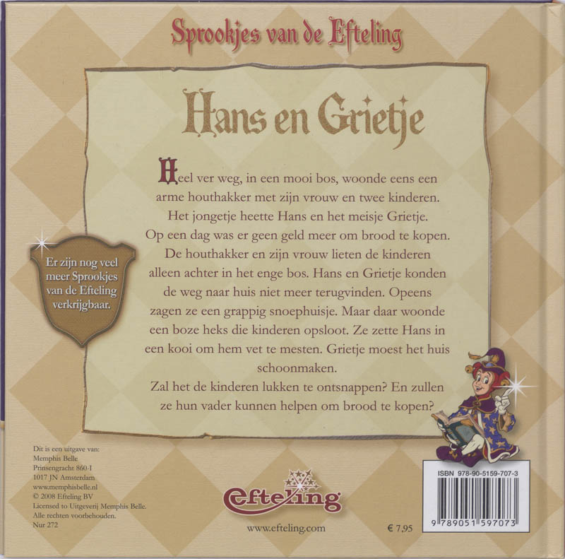 Hans en Grietje / Sprookjes van de Efteling / 3 achterkant