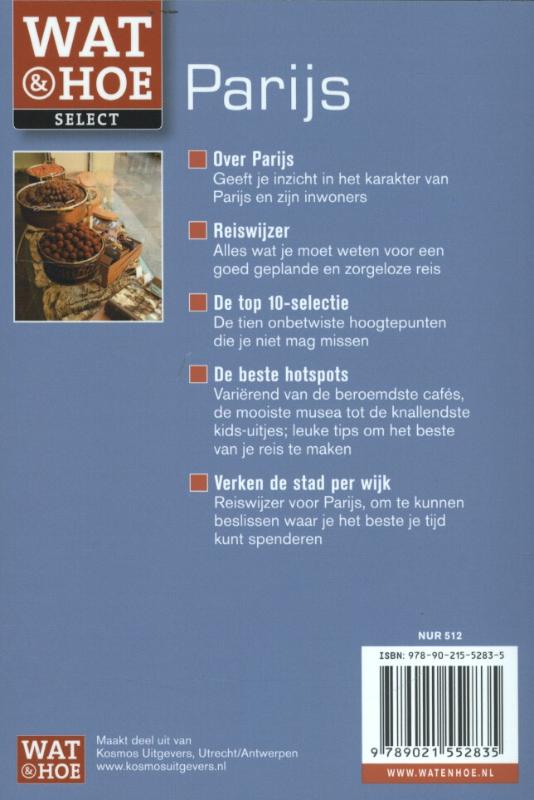 Parijs / Wat & Hoe select achterkant