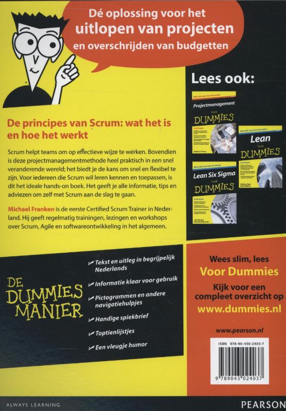 Scrum voor Dummies / Voor Dummies achterkant