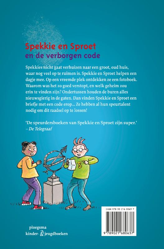 Spekkie en Sproet en de verborgen code / Spekkie en Sproet achterkant