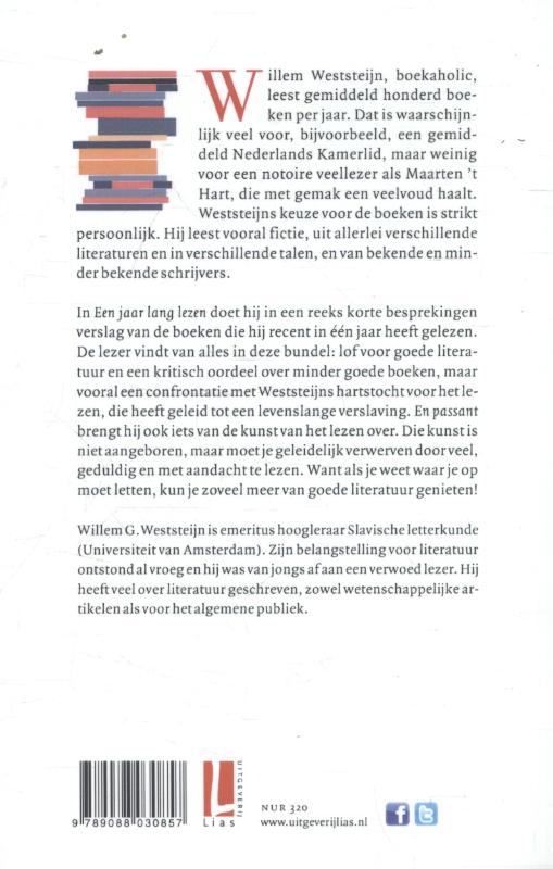 Een jaar lang lezen achterkant