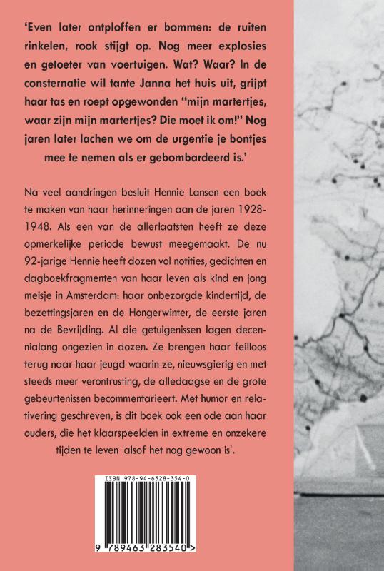 “alsof het nog gewoon is”. achterkant