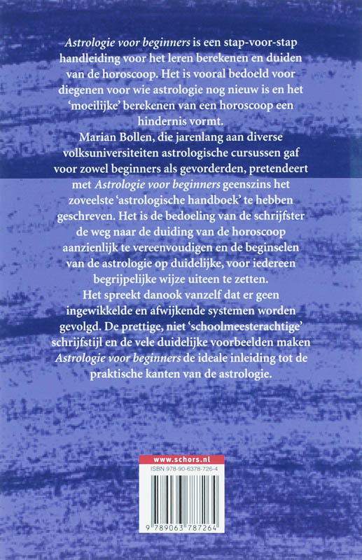 Astrologie voor beginners achterkant