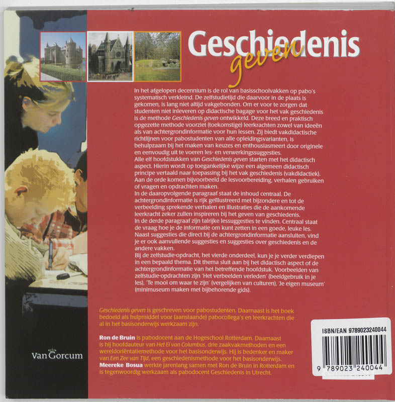 Geschiedenis geven achterkant