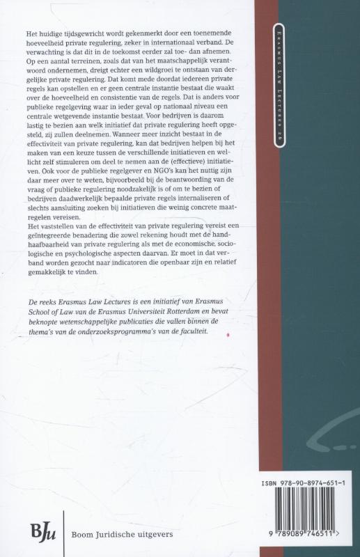 Effectiviteit van privaatrechtelijke regulering / Erasmus Law Lectures / 26 Effectiviteit van privaatrechtelijke regulering / Erasmus Law Lectures / 26 achterkant