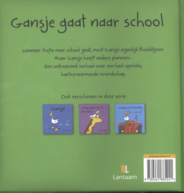 Gansje gaat naar school achterkant