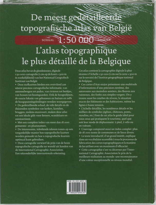 Topografische Atlas Belgie achterkant
