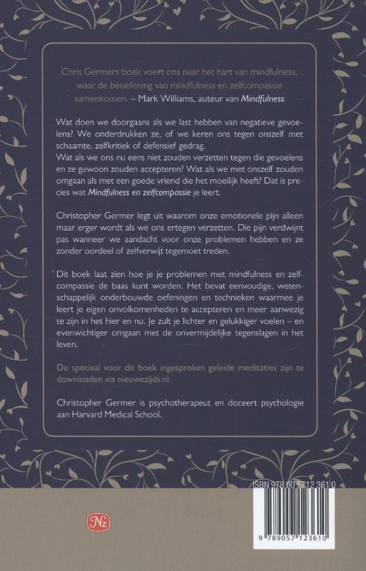 Mindfulness en zelfcompassie Mindfulness en zelfcompassie achterkant