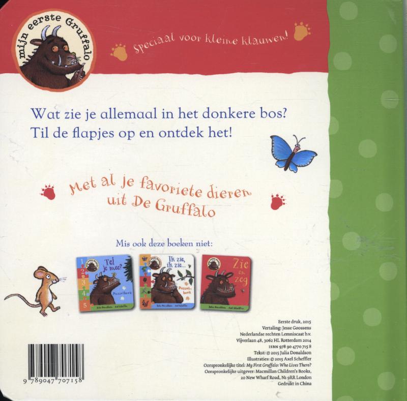 Wie woont daar? / Mijn eerste Gruffalo achterkant