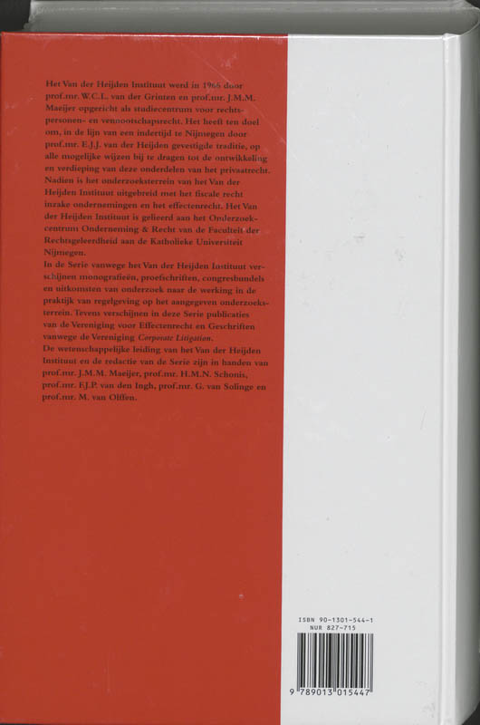 Verspreide geschriften van W.C.L.van der Grinten / Serie vanwege het Van der Heijden Instituut te Nijmegen / 77 achterkant