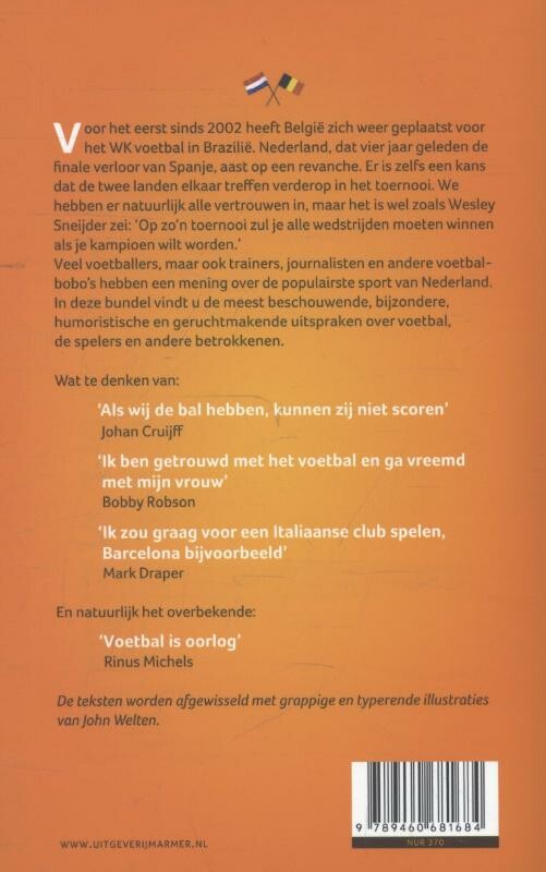 Voetbal is oorlog achterkant