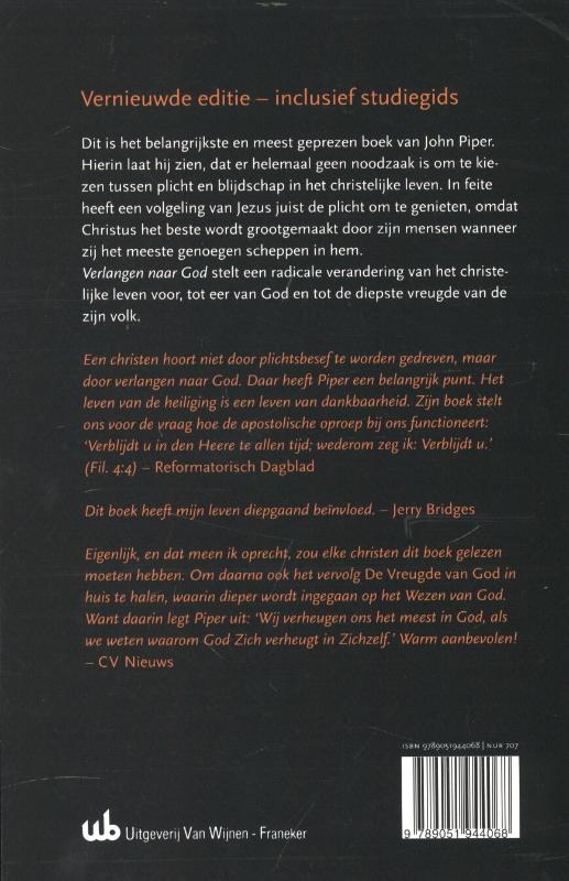 Verlangen naar God achterkant