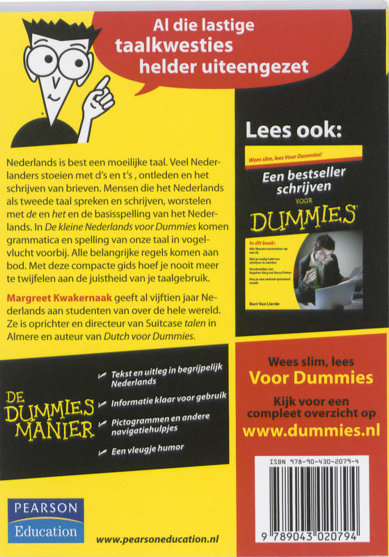 Voor Dummies - De kleine nederlands voor Dummies achterkant