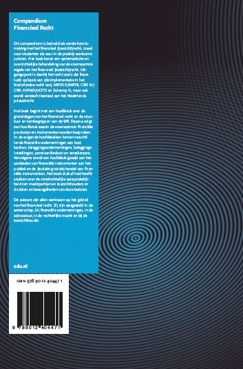 Compendium Financieel Recht / Compendia achterkant